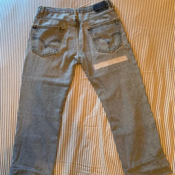 Nili Lotan Franki Boyfriend Jeans – Levi’s Reworked Denim – Size 26